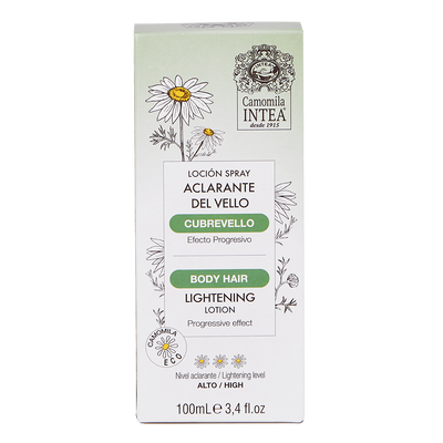 Locion aclarante del vello corporal y facial Camomila Intea® CUBREVELLO