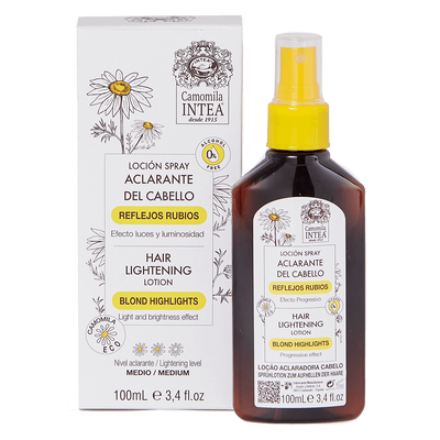 Loción aclarante del cabello Camomila Intea® REFLEJOS RUBIOS. Sin Alcohol.