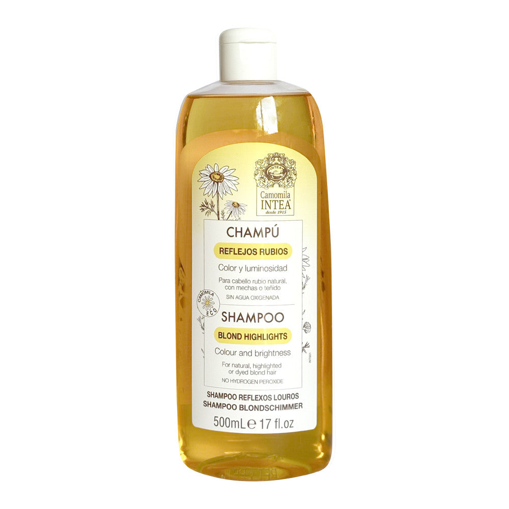 Champú para cabello rubio Camomila Intea® REFLEJOS RUBIOS. 500 ml