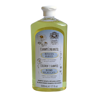 Champú para cabello rubio Camomila Intea® INFANTIL REFLEJOS RUBIOS. Suave. 500 ml