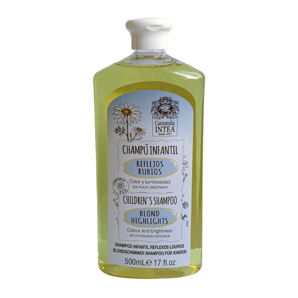 Champú para cabello rubio Camomila Intea® INFANTIL REFLEJOS RUBIOS. Suave. 500 ml