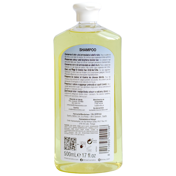 Champú para cabello rubio Camomila Intea® INFANTIL REFLEJOS RUBIOS. Suave. 500 ml